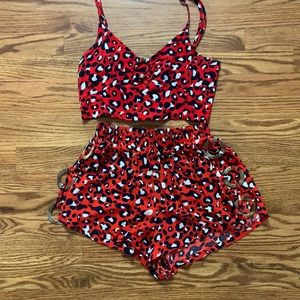LF Leopard Print Two Piece Set